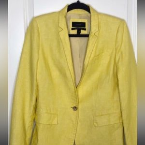 J. Crew Regent Blazer Yellow Linen Size 4T
